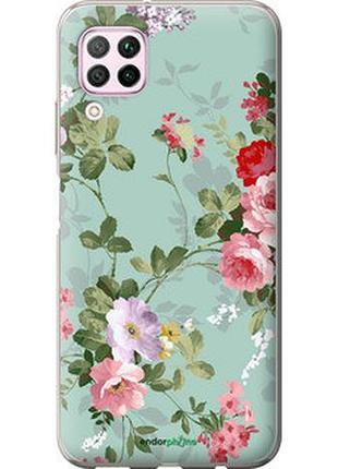 Чехол на huawei p40 lite цветочные обои 2 "862t-1887-2448"