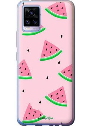 Чехол на vivo v20 розовый арбуз "4314u-2127-2448"