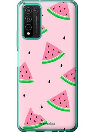 Чехол на huawei honor 10x lite розовый арбуз "4314u-2198-2448"