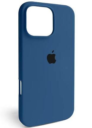 Чехол fiji silicone case для apple iphone 16 pro max бампер накладка soft touch с микрофиброй space blue