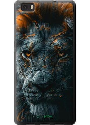 Чохол на huawei ascend p8 lite плам'яний лев "6153u-126-2448"