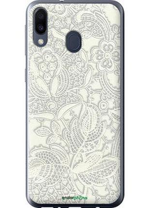 Чехол на samsung galaxy m20 белое кружево "4383u-1660-2448"