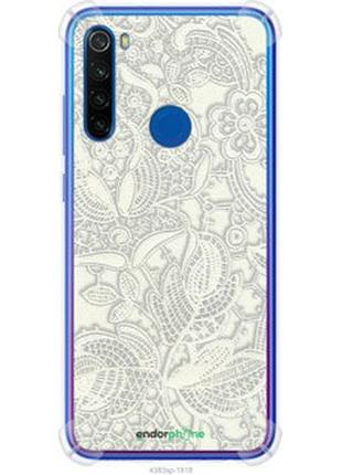 Чехол на xiaomi redmi note 8t белое кружево "4383sp-1818-2448"