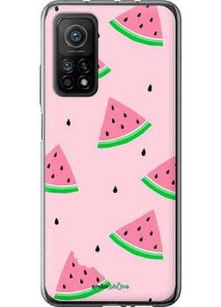 Чехол на xiaomi mi 10t pro розовый арбуз "4314u-2679-2448"