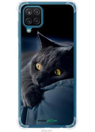Чехол на samsung galaxy a12 a125f дымчатый кот "825sp-2201-2448"