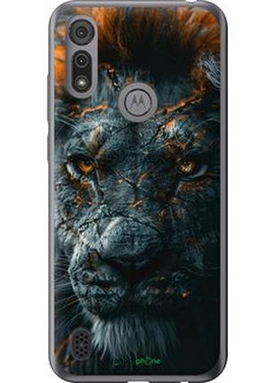 Чехол на motorola e6i пламенный лев "6153u-2355-2448"