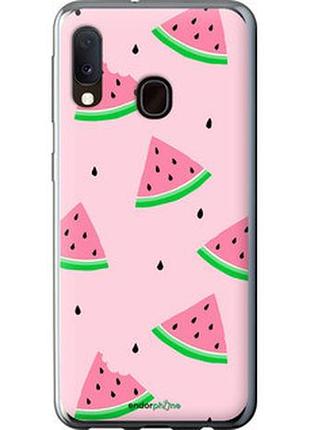 Чехол на samsung galaxy a20e a202f розовый арбуз "4314t-1709-2448"