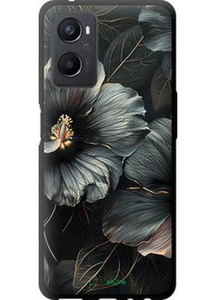 Чохол на oppo a96 чорні квіти "6031b-2598-2448"