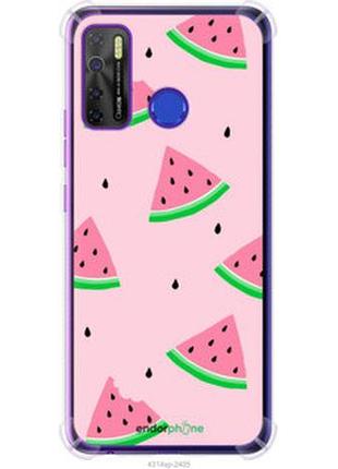 Чехол на tecno camon 15 розовый арбуз "4314sp-2405-2448"