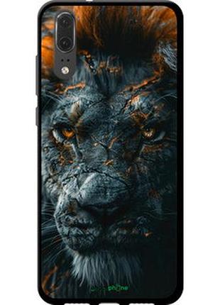 Чехол на huawei p20 пламенный лев "6153b-1396-2448"