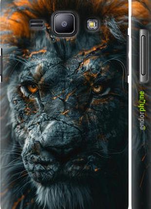 Чехол на samsung galaxy j1 j100h пламенный лев "6153m-104-2448"