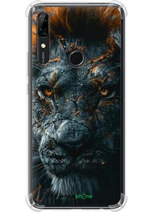 Чехол на huawei p smart z пламенный лев "6153sp-1704-2448"