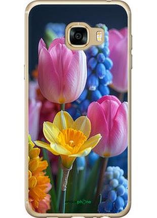 Чехол на samsung galaxy c5 c5000 весенние цветы "6058t-301-2448"