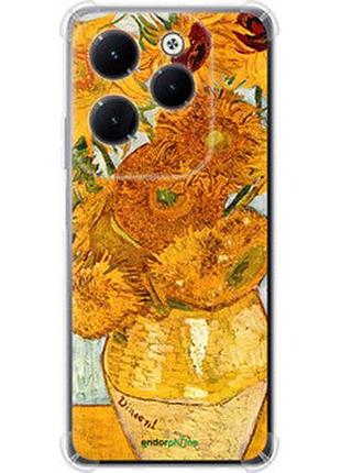 Чехол на infinix hot 40 pro винсент ван гог. подсолнухи "162sp-3736-2448"