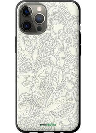 Чехол на iphone 12 pro max белое кружево "4383b-2054-2448"