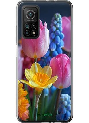 Чехол на xiaomi mi 10t pro весенние цветы "6058u-2679-2448"