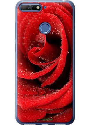 Чехол на huawei honor 7a pro красная роза "529u-1440-2448"