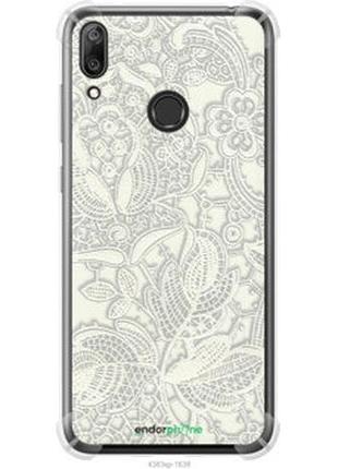 Чохол на huawei y7 2019 біле мереживо "4383sp-1638-2448"