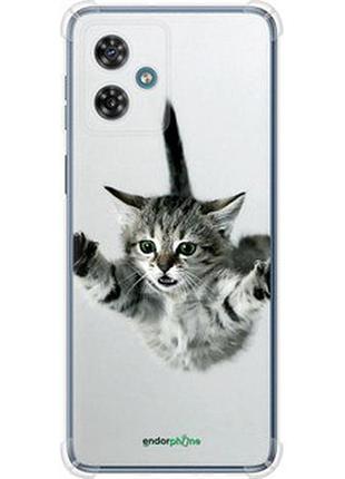 Чехол на motorola moto g54 летящий котёнок "2322sp-3339-2448"