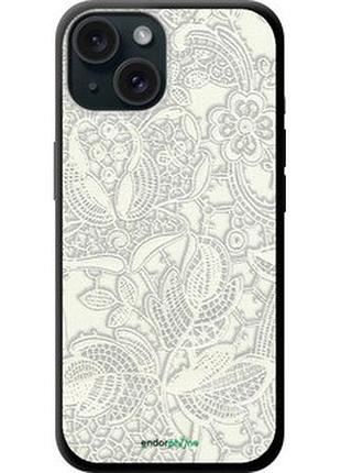 Чехол на iphone 15 белое кружево "4383b-3075-2448"