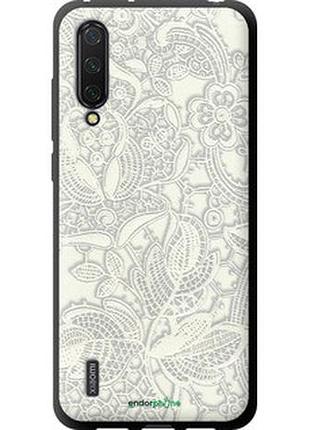 Чехол на xiaomi mi cc9 белое кружево "4383b-1747-2448"