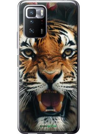 Чехол на xiaomi redmi note 10 pro 5g тигровое величие "6080u-3333-2448"