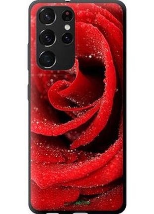 Чехол на samsung galaxy s21 ultra (5g) красная роза "529b-2116-2448"