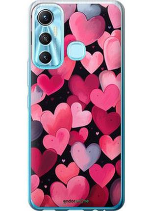 Чехол на infinix hot 11 сердечки 4 "5662u-2762-2448"