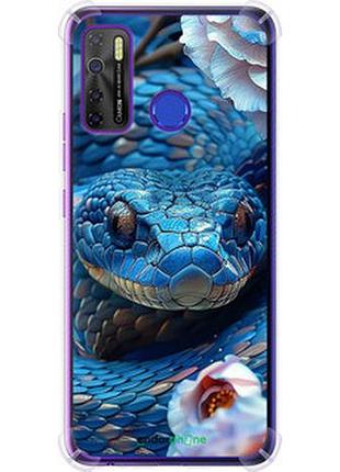 Чехол на tecno spark 5 pro kd7 blue snake "6079sp-2445-2448"