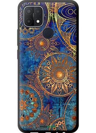 Чехол на oppo a15s золотой узор "678b-2527-2448"
