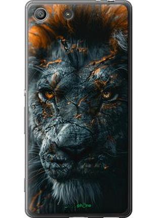 Чехол на sony xperia m5 e5633 пламенный лев "6153u-217-2448"