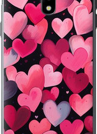 Чехол на samsung galaxy j3 (2017) сердечки 4 "5662u-650-2448"