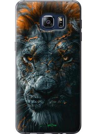 Чехол на samsung galaxy s6 edge plus g928 пламенный лев "6153u-189-2448"