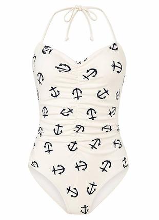 ⚓ білий боді з синіми якорями