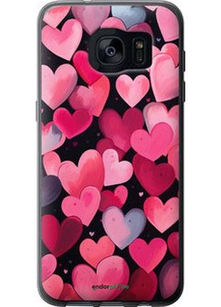 Чехол на samsung galaxy s7 edge g935f сердечки 4 "5662t-257-2448"