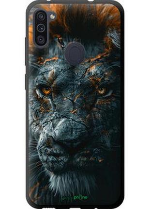 Чехол на samsung galaxy m11 m115f пламенный лев "6153b-1905-2448"