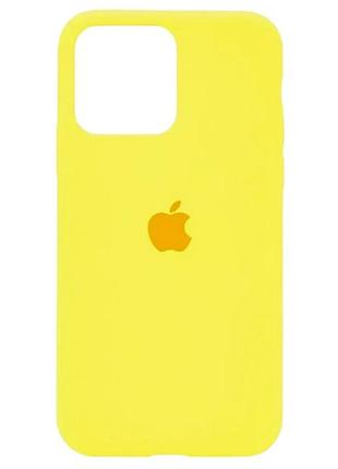 Чохол fiji silicone case для apple iphone 16 pro бампер накладка soft touch з мікрофіброю yellow