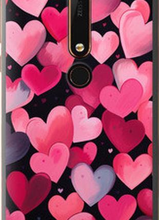 Чехол на nokia 6 2018 сердечки 4 "5662u-1386-2448"