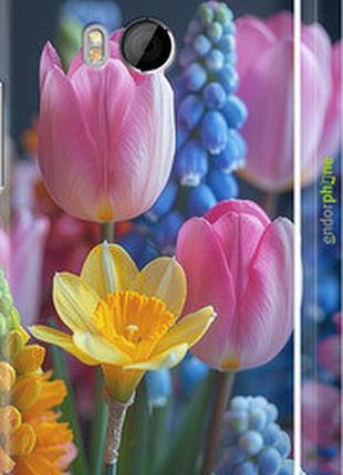 Чехол на htc one m8 весенние цветы "6058m-30-2448"