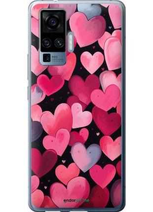 Чехол на vivo x50 pro сердечки 4 "5662u-1956-2448"