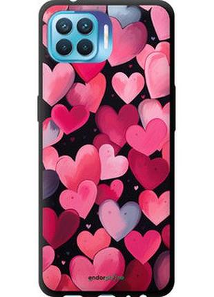 Чехол на oppo reno 4 lite сердечки 4 "5662b-2099-2448"