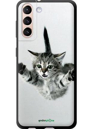 Чехол на samsung galaxy s21 летящий котёнок "2322b-2114-2448"