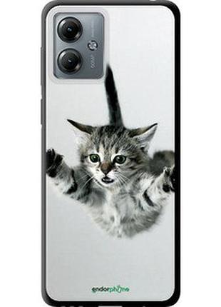 Чехол на motorola moto g14 летящий котёнок "2322b-3197-2448"