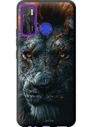 Чехол на tecno camon 15 пламенный лев "6153b-2405-2448"
