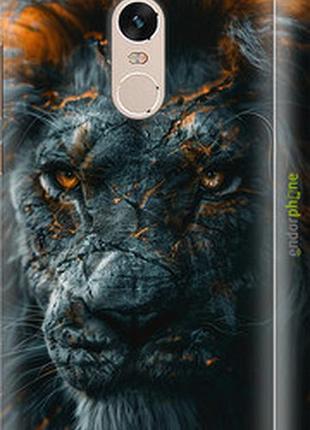 Чохол на xiaomi redmi note 4 плам'яний лев "6153m-352-2448"