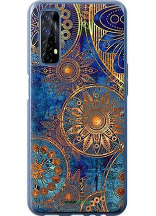 Чехол на realme 7 золотой узор "678u-2081-2448"