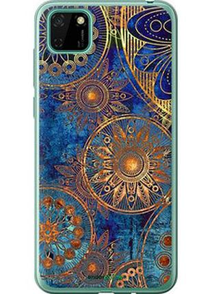 Чехол на huawei y5p золотой узор "678t-1936-2448"