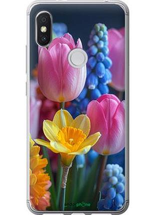 Чехол на xiaomi redmi s2 весенние цветы "6058t-1494-2448"
