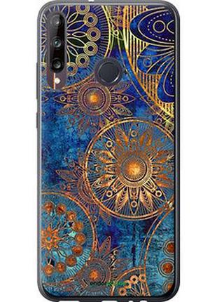 Чехол на huawei p40 lite e золотой узор "678t-1875-2448"