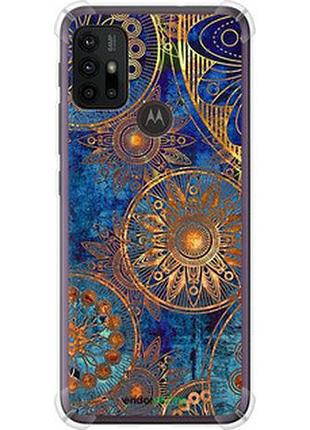 Чехол на motorola moto g30 золотой узор "678sp-2320-2448"